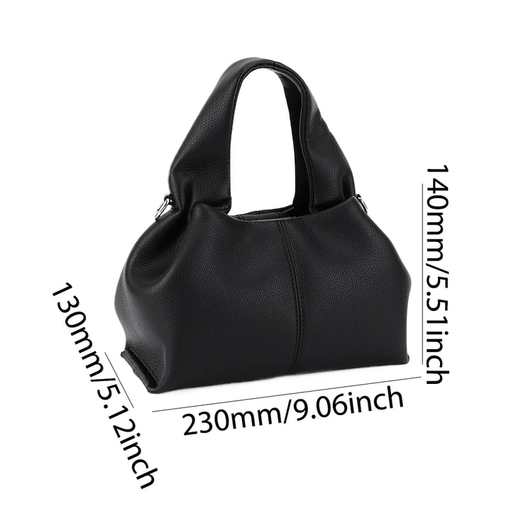 Fashion Cloud Shoulder Bag Ladies Retro Crossbody Bag Solid Color Dumpling Clutch Purse with Removable Strap Korean Tote Handbag - Vogue Vista UK