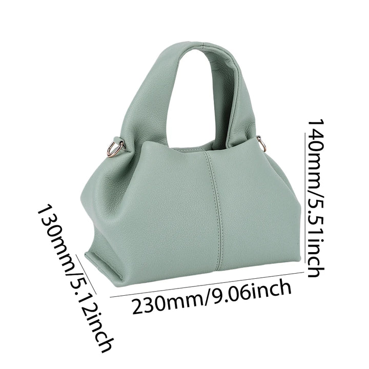 Fashion Cloud Shoulder Bag Ladies Retro Crossbody Bag Solid Color Dumpling Clutch Purse with Removable Strap Korean Tote Handbag - Vogue Vista UK