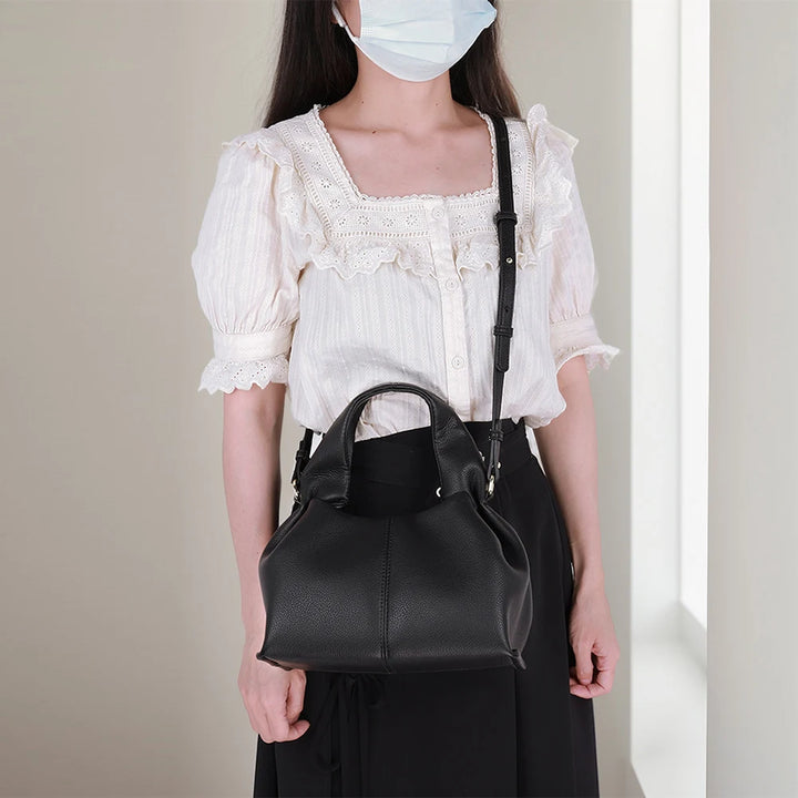 Fashion Cloud Shoulder Bag Ladies Retro Crossbody Bag Solid Color Dumpling Clutch Purse with Removable Strap Korean Tote Handbag - Vogue Vista UK