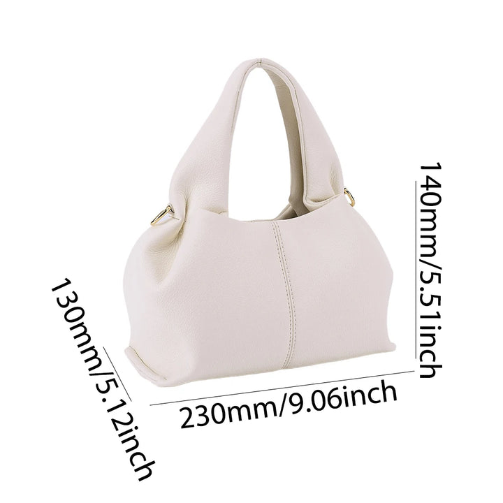 Fashion Cloud Shoulder Bag Ladies Retro Crossbody Bag Solid Color Dumpling Clutch Purse with Removable Strap Korean Tote Handbag - Vogue Vista UK
