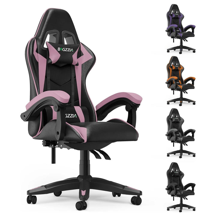 Gaming Chair Office Chair Ergonomic PU Leather Computer Desk Chair with Headrest and Lumbar Support Game Chairs Racing Chair - Vogue Vista UK