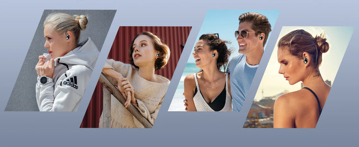 Wireless Earbuds, Bluetooth 5.3 On-Ear Headset, Noise Cancelling Mic, 48H Playtime Sports Headphones for Workout/Running. - Vogue Vista UK