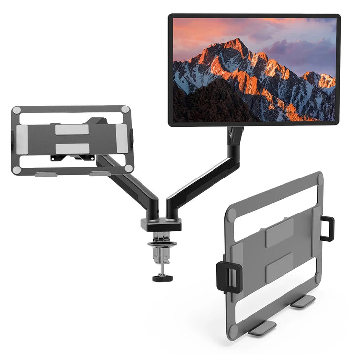 Dual Monitor Stand for 13-32 inches Screens Adjustable Monitor Desk Mount Holds Up To 19.8lbs Expandable Display Bracket - Vogue Vista UK