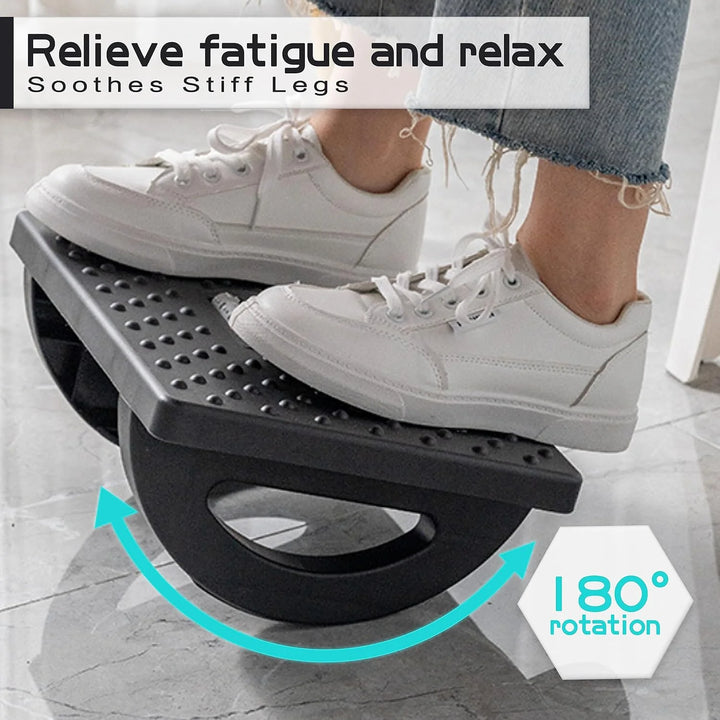 Foot Rest Under Desk, Larger Size Office Desk Footrest,Rocking Foot Nursing Stool,Rocker Balance Board,Ergonomic Design for Post - Vogue Vista UK