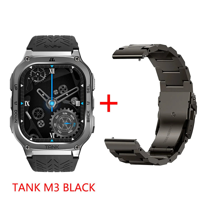 2024 Original KOSPET TANK M3 Smart Watch Men Smartwatch For Women 480mAh Digital Fitness AMOLED AOD Bluetooth Waterproof Watches - Vogue Vista UK