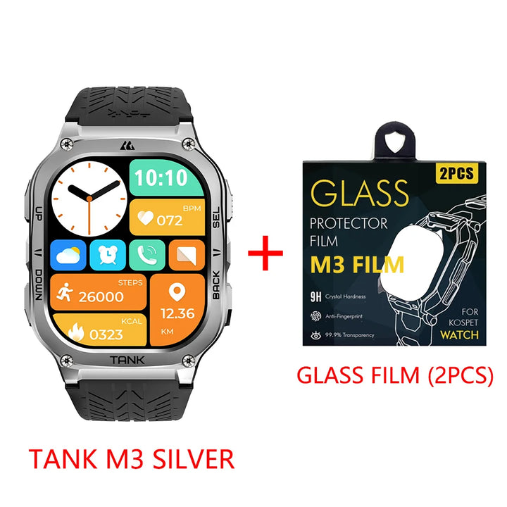 2024 Original KOSPET TANK M3 Smart Watch Men Smartwatch For Women 480mAh Digital Fitness AMOLED AOD Bluetooth Waterproof Watches - Vogue Vista UK