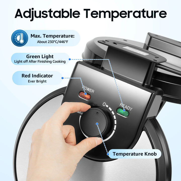 1200W Electric Chapati Maker Flat Bread Naan Tortilla Fulka Roti Press Machine, Non-stick Coating, Adjustable Thermostat - Vogue Vista UK