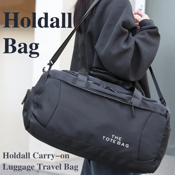 52x27x25cm Large black sport gym tote new duffle bag travel work gear bag - Vogue Vista UK