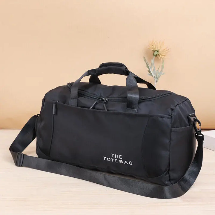 52x27x25cm Large black sport gym tote new duffle bag travel work gear bag - Vogue Vista UK