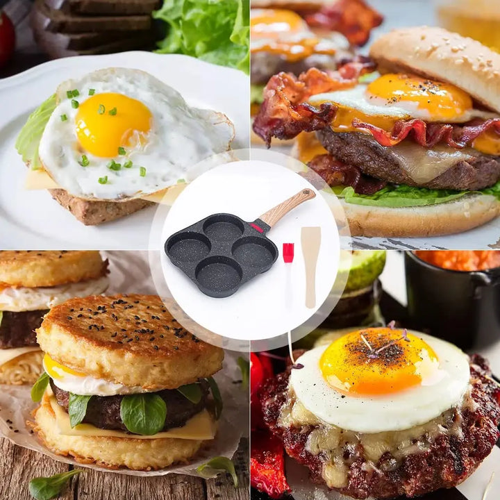 Egg Frying Pan Nonstick Coating Mini Skillet, Comfortable Handle, For Omelettes, Pancakes, And Hamburgers, Outdoor Camping - Vogue Vista UK