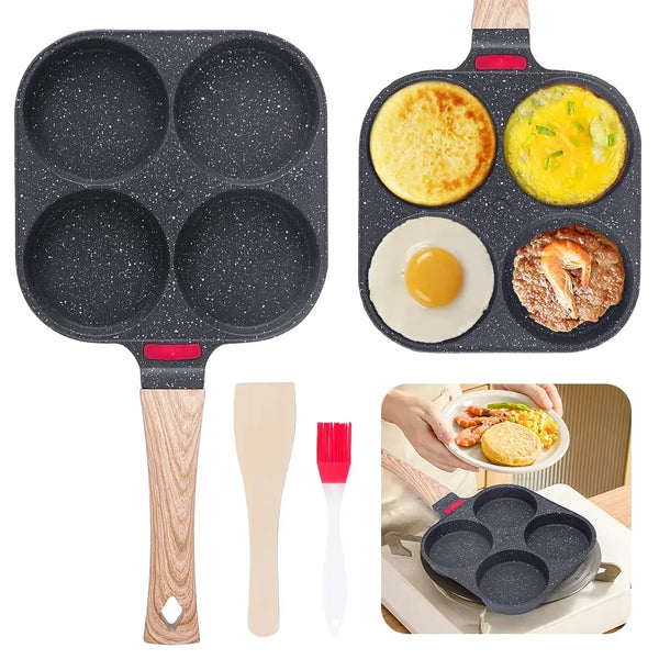 Egg Frying Pan Nonstick Coating Mini Skillet, Comfortable Handle, For Omelettes, Pancakes, And Hamburgers, Outdoor Camping - Vogue Vista UK