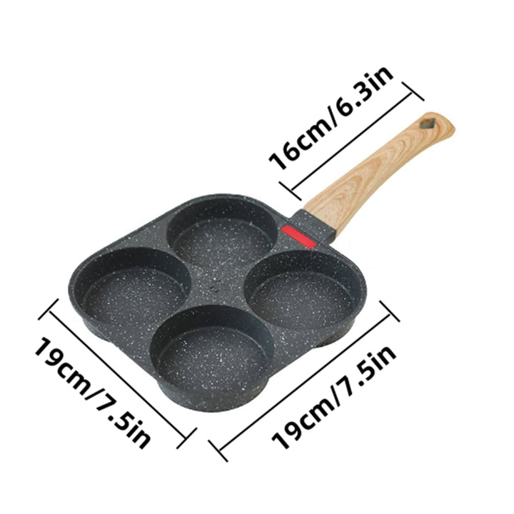 Egg Frying Pan Nonstick Coating Mini Skillet, Comfortable Handle, For Omelettes, Pancakes, And Hamburgers, Outdoor Camping - Vogue Vista UK