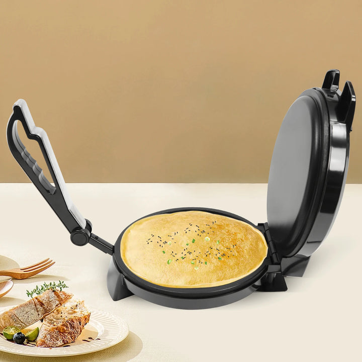 Electric Chapati Roti Maker 1200 W Electric Chapati Maker Naan Roti Press Machine Tortilla Maker for Pancakes - Vogue Vista UK