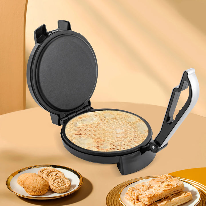 Electric Chapati Roti Maker 1200 W Electric Chapati Maker Naan Roti Press Machine Tortilla Maker for Pancakes - Vogue Vista UK