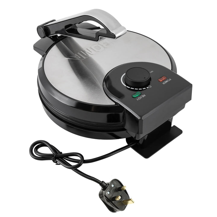Electric Chapati Roti Maker 1200 W Electric Chapati Maker Naan Roti Press Machine Tortilla Maker for Pancakes - Vogue Vista UK