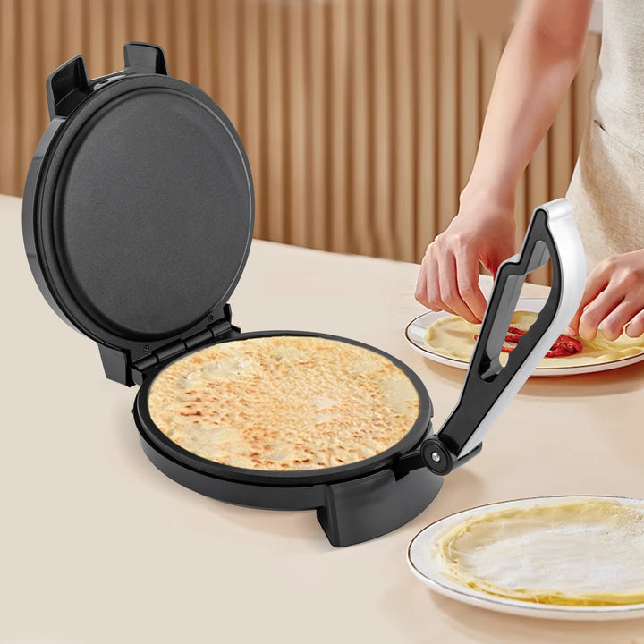 Electric Chapati Roti Maker 1200 W Electric Chapati Maker Naan Roti Press Machine Tortilla Maker for Pancakes - Vogue Vista UK