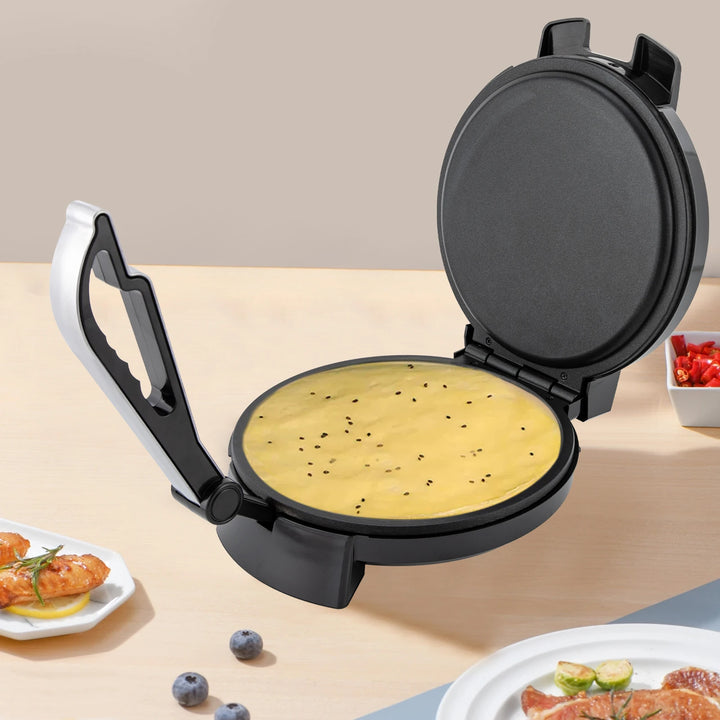Electric Chapati Roti Maker 1200 W Electric Chapati Maker Naan Roti Press Machine Tortilla Maker for Pancakes - Vogue Vista UK