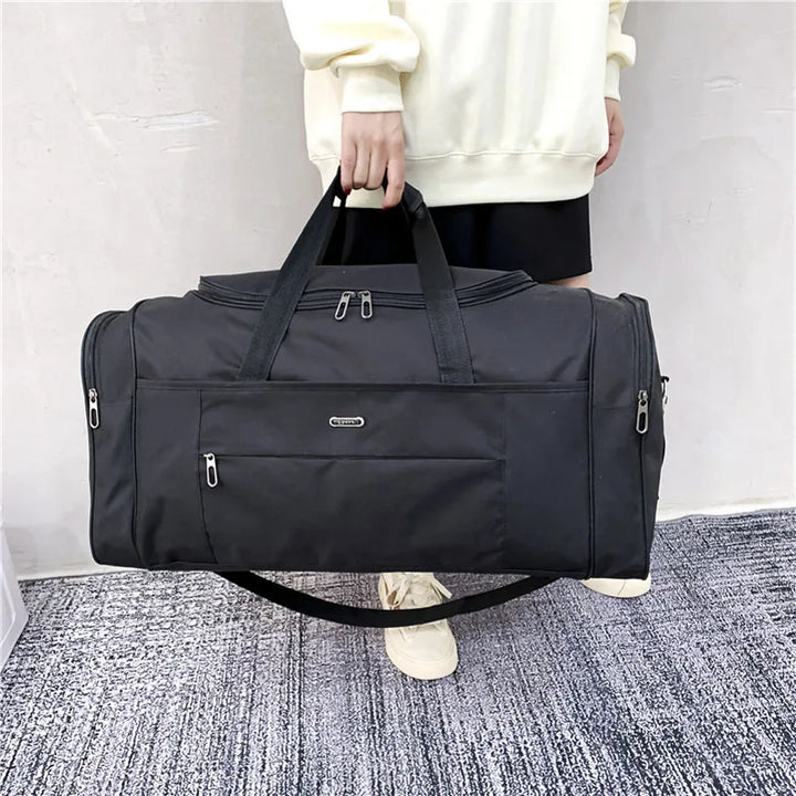 Men Large Holdall Bag Gym Sports Duffle Bag Canvas Travel Weekend Shoulder Bag - Vogue Vista UK