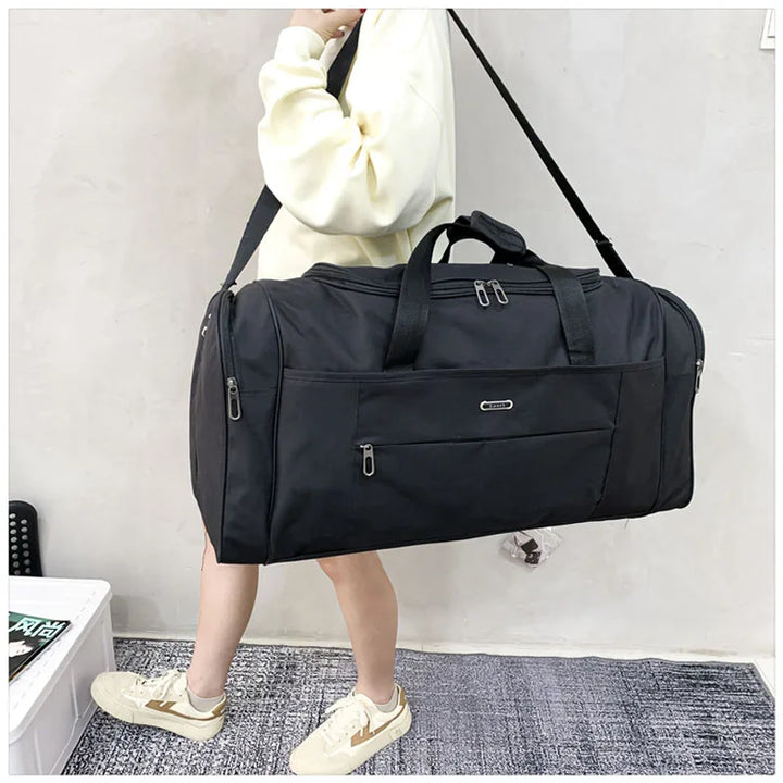 Men Large Holdall Bag Gym Sports Duffle Bag Canvas Travel Weekend Shoulder Bag - Vogue Vista UK
