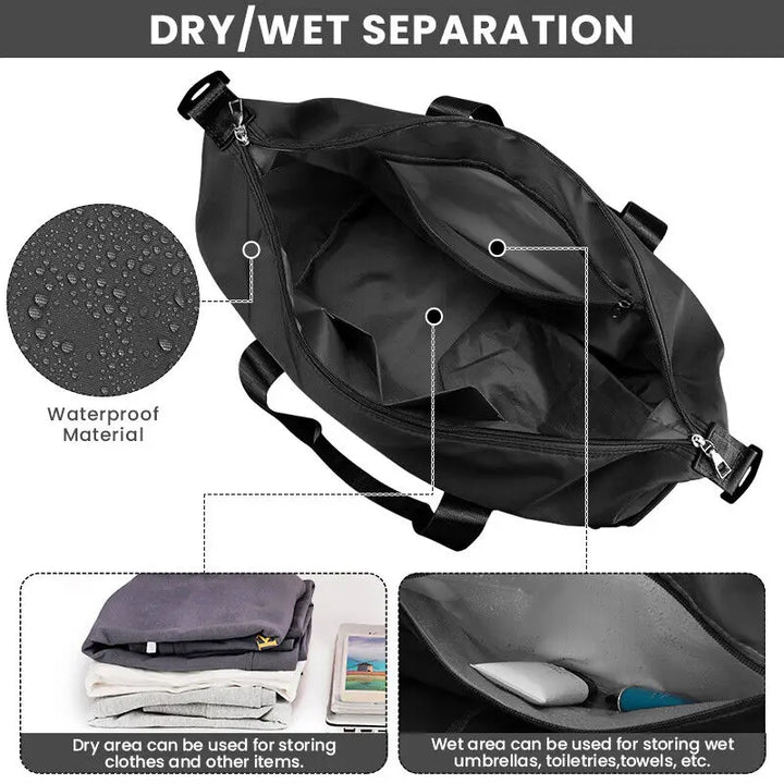 Men Women Gym Duffle Bag Waterproof Large Weekend Travel Sport Holdall Luggage - Vogue Vista UK
