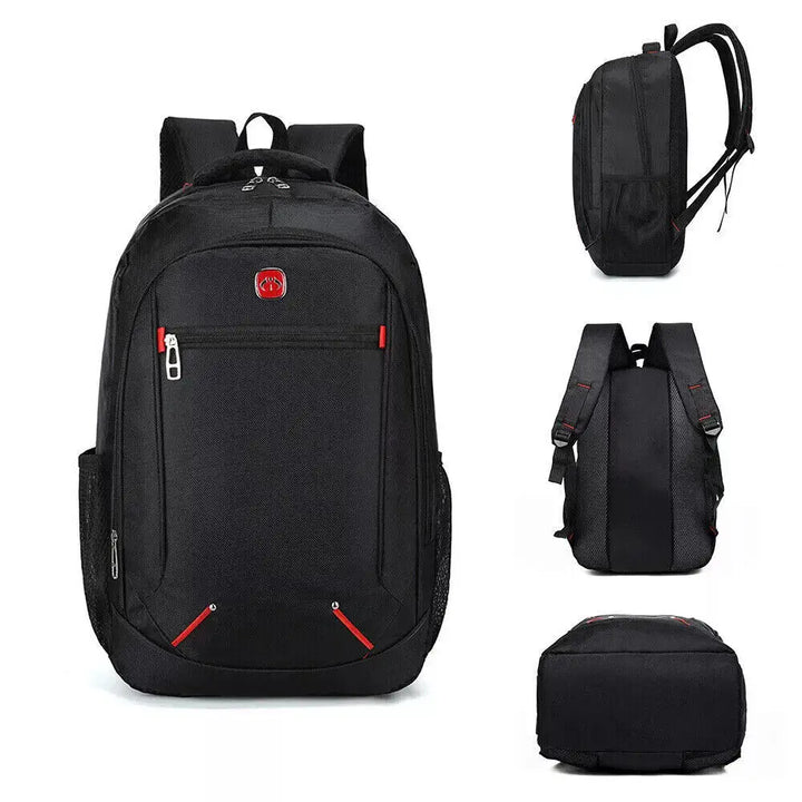 Mens Black Large Backpack Rucksack - Outdoor Sport Work School Travel Hiking Bag - Vogue Vista UK