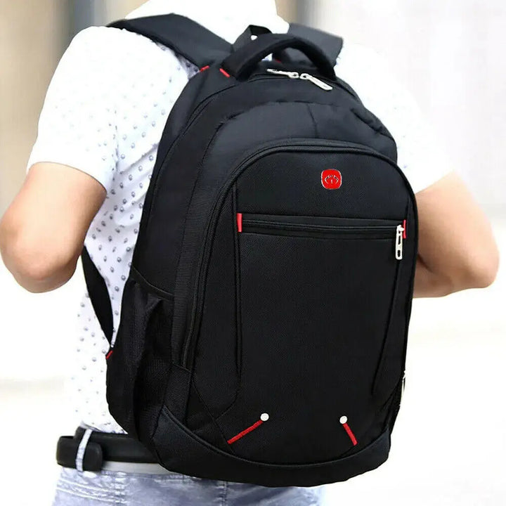 Mens Black Large Backpack Rucksack - Outdoor Sport Work School Travel Hiking Bag - Vogue Vista UK