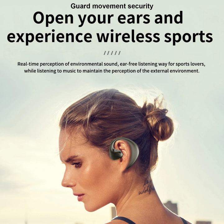 Music Headphones Bone Conduction BT Headset Wireless Gaming Sports Running Headset Earbuds - Vogue Vista UK