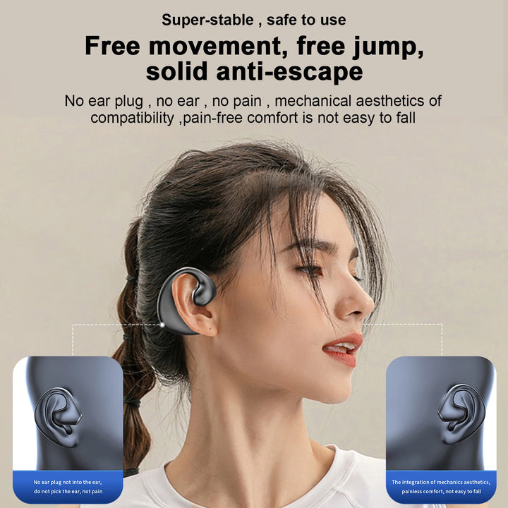 Music Headphones Bone Conduction BT Headset Wireless Gaming Sports Running Headset Earbuds - Vogue Vista UK
