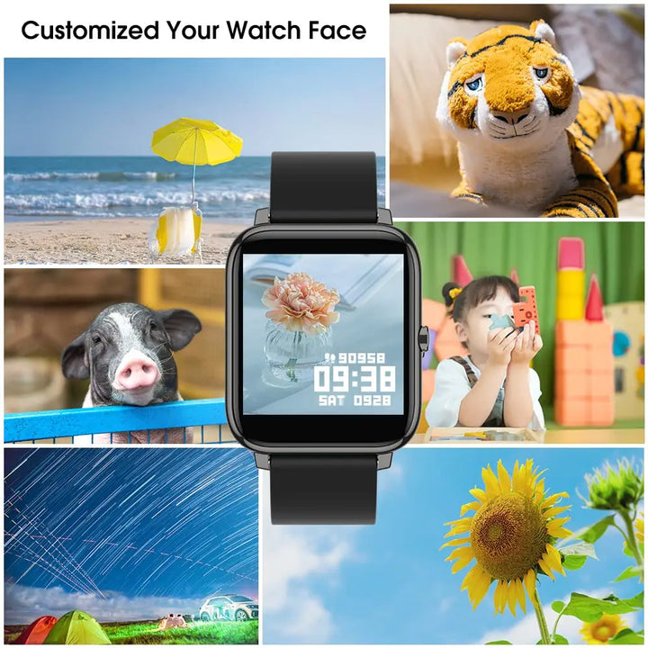Nerunsa Smart Watch, 1.4" Touch Screen Fitness Watch, 8 Sports Modes Fitness Tracker, Sleep Monitor, IP67 Waterproof Smartwatch. - Vogue Vista UK