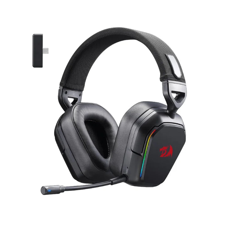 Redragon H868 3-Mode Wireless RGB Gaming Headset 7.1 Surround Sound 40 mm Drivers Noise-canceling Microphone Over-Ear Headphones - Vogue Vista UK