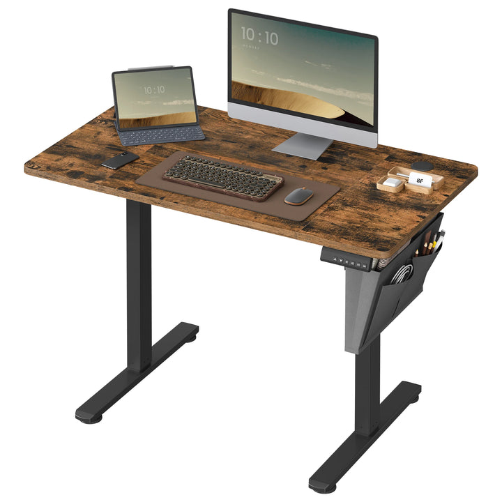 VASAGLE Electric Standing Desk, Height Adjustable Desk, 60 x 110 x (72-120) cm, 4 Memory Heights, Storage Pocket - Vogue Vista UK