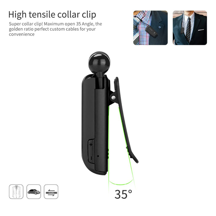 Wireless Business Bluetooth Headset in-Ear Earphone Hands-free Sport Driver Earphone Telescopic Clip on Stereo Earbud with Mic - Vogue Vista UK