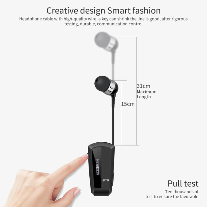 Wireless Business Bluetooth Headset in-Ear Earphone Hands-free Sport Driver Earphone Telescopic Clip on Stereo Earbud with Mic - Vogue Vista UK