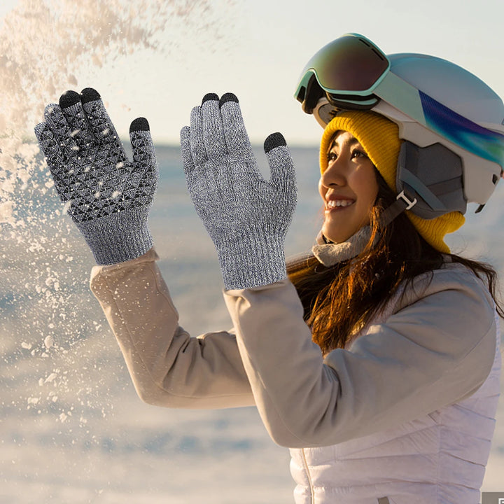 Electric Heated Gloves Winter Warm Gloves USB Touch Screen Gloves Motorcycle Snowboard Cycling Hand Warmer for Driving Skiing - Vogue Vista UK