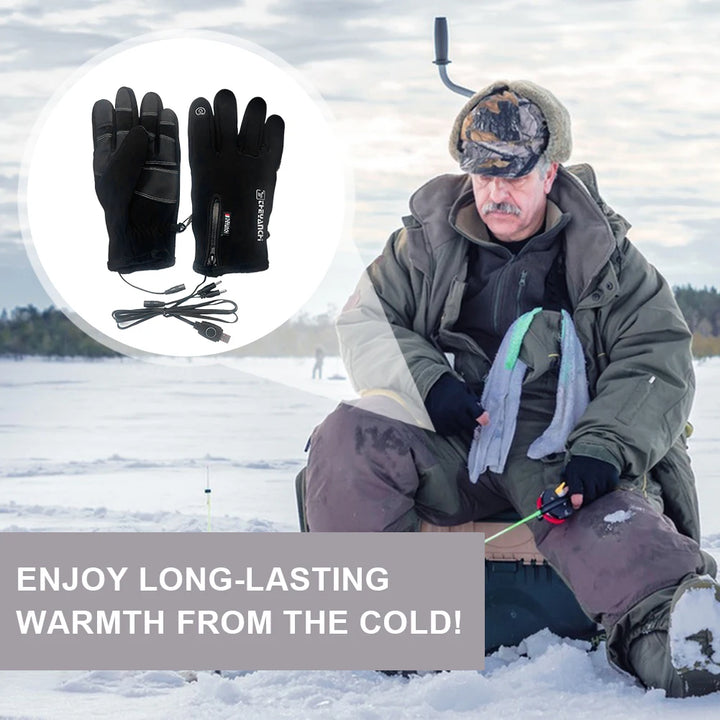 Heating Gloves USB Heated Gloves for Men Women Thermal Touch Screen Gloves Winter Moto Gloves for Outdoor Cycling Skiing Hiking - Vogue Vista UK