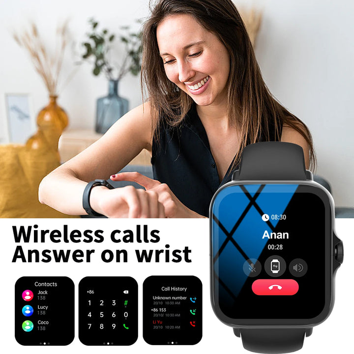 Smart Watch, Sports Modes, Calls, Messages, compatible with Android and iPhone - Vogue Vista UK