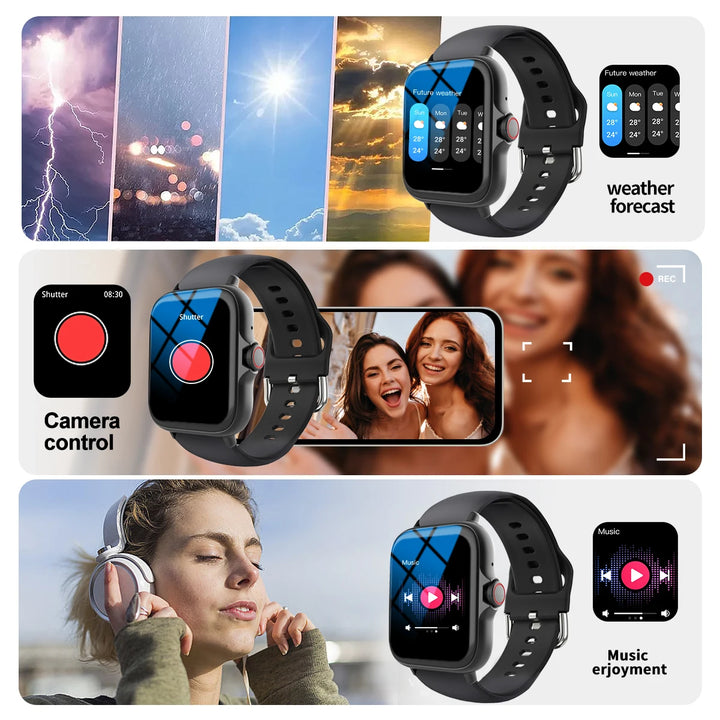 Smart Watch, Sports Modes, Calls, Messages, compatible with Android and iPhone - Vogue Vista UK