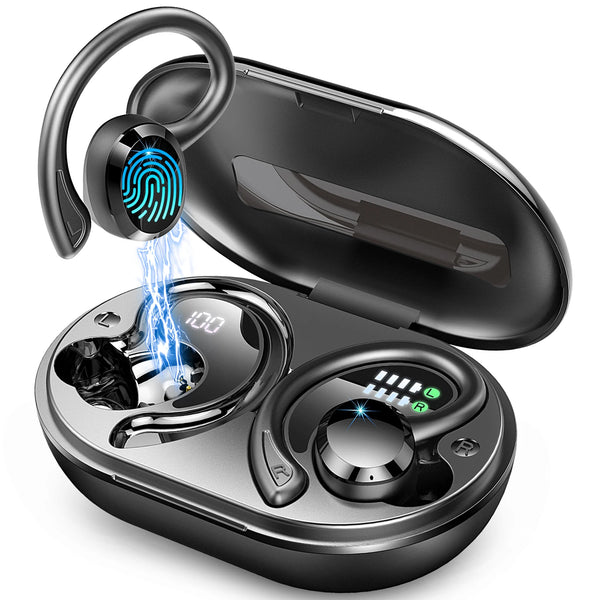 Wireless Earbuds, Bluetooth 5.3 Earbuds Stereo Bass, in-Ear Noise Cancelling Mic, Earphones IP7 Waterproof Sports, 40H Playback. - Vogue Vista UK