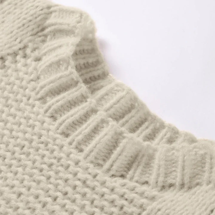 Vintage Knitted Women Pullover O-neck Full Sleeves Twist Female Sweater 2024 Autumn Winter Casual Oversize Solid Lady Sweaters - Vogue Vista UK