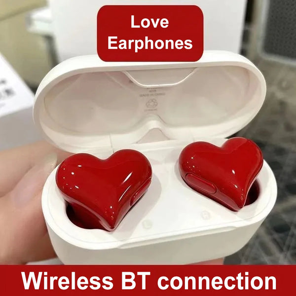 Fashion Wireless Earphones Hi-Fi Stereo Headphones Heartbuds Bluetooth-compatible In Ear Noice Cancelling for Student Girl Women - Vogue Vista UK