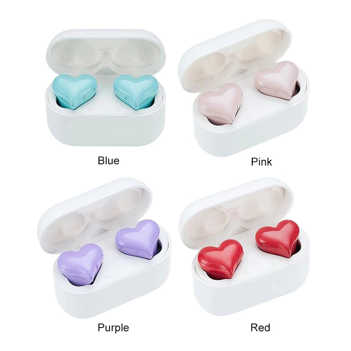 Fashion Wireless Earphones Hi-Fi Stereo Headphones Heartbuds Bluetooth-compatible In Ear Noice Cancelling for Student Girl Women - Vogue Vista UK