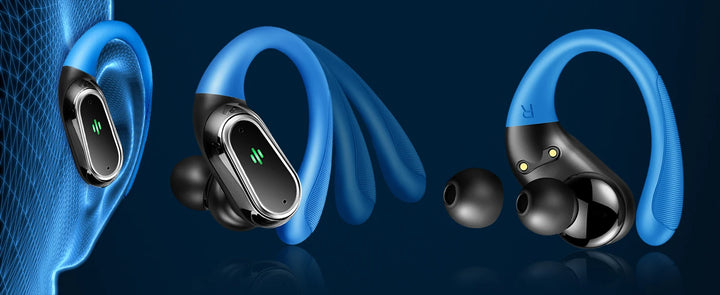 Wireless Earbuds, Bluetooth 5.3 Headphones Sport with ENC Noise Canceling Mic, 50H Stereo Wireless Headphones, Dual LED Display. - Vogue Vista UK