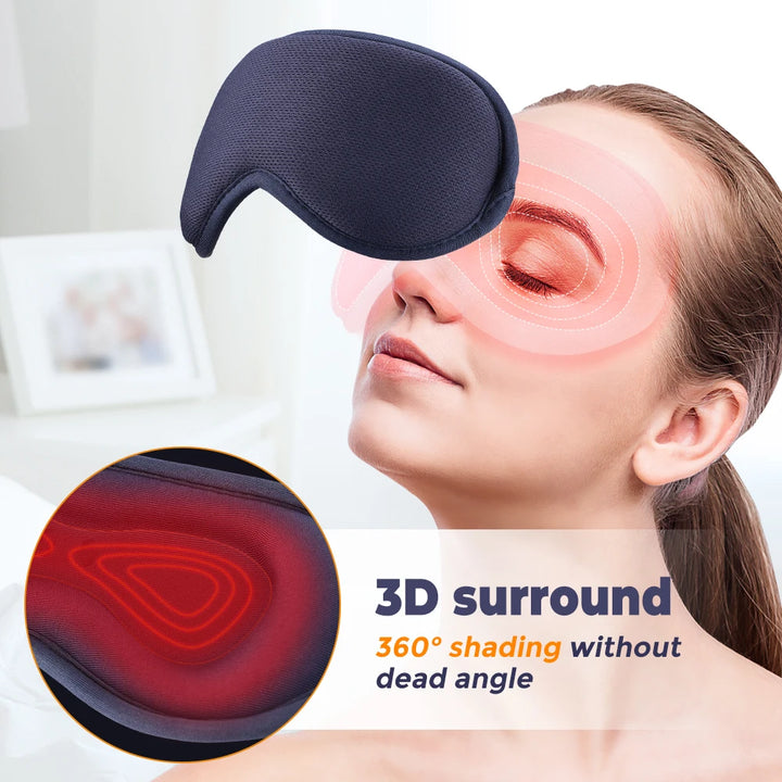 Hot Compress Electric Steam Eye Mask 3D Massage Constant Temperature Smart Timing Sleep Shading Sleeping Mask Eye Relief - Vogue Vista UK