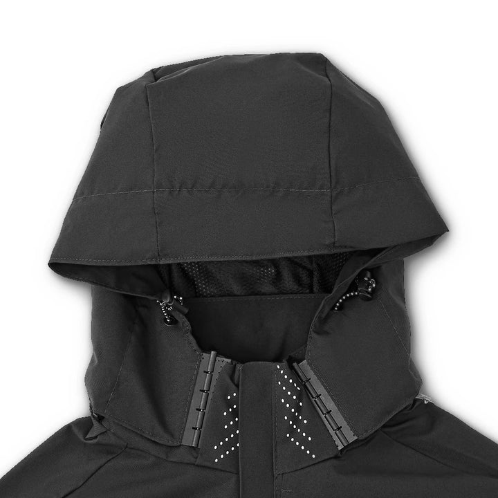 Black Waterproof Softshell Jacket with Hood for Men - Vogue Vista UK