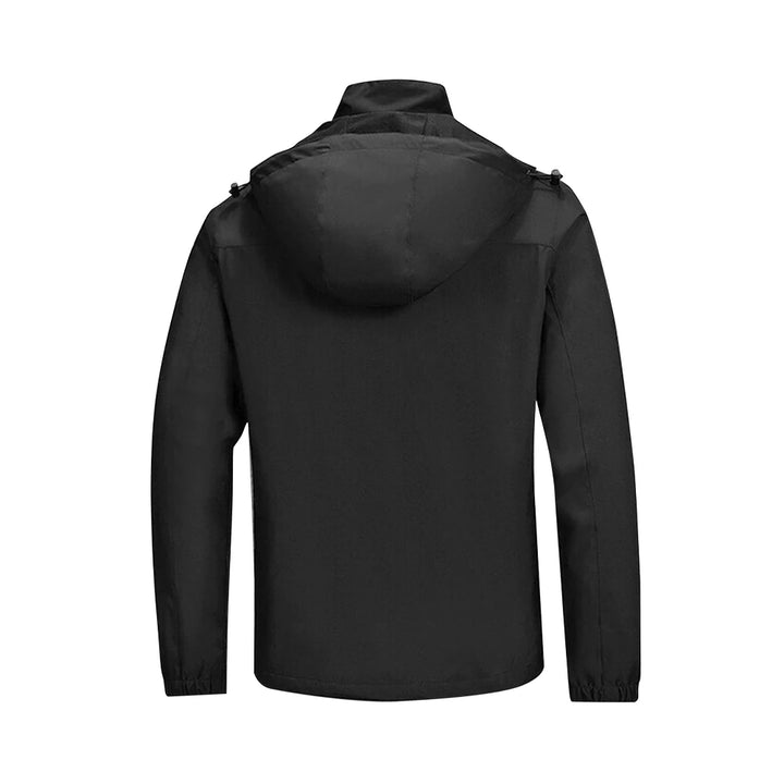 Black Waterproof Softshell Jacket with Hood for Men - Vogue Vista UK