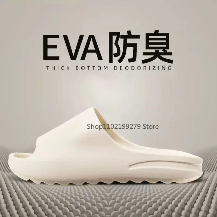 Comwarm 2025 Men's Fashion Summer Slippers Soft EVA Thick-soled Sandals Bathroom Slides Non-slip Beach Slides Coconut Slippers - Vogue Vista UK