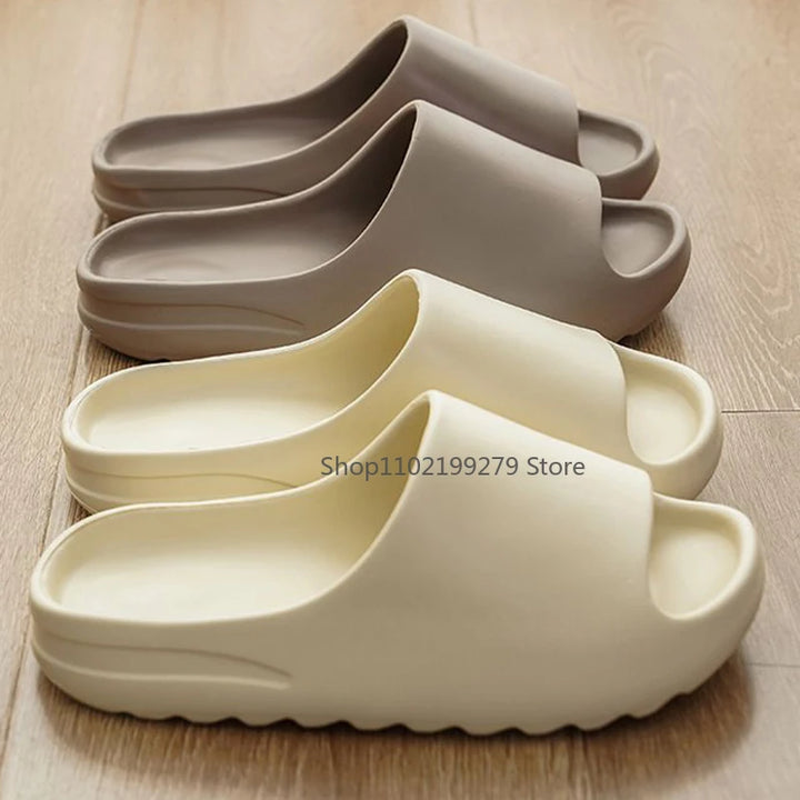 Comwarm 2025 Men's Fashion Summer Slippers Soft EVA Thick-soled Sandals Bathroom Slides Non-slip Beach Slides Coconut Slippers - Vogue Vista UK