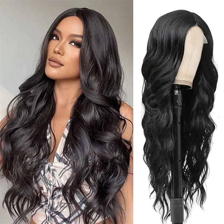 Synthetic 70cm European and American Style Women Long Curly Hair Large Waves Synthetic Wig Full Head Cover Headwear - Vogue Vista UK