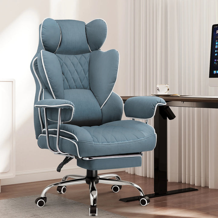 GTPLAYER Gaming Chair Desk Computer Chair with Footrest High Back Lumbar Support - Vogue Vista UK