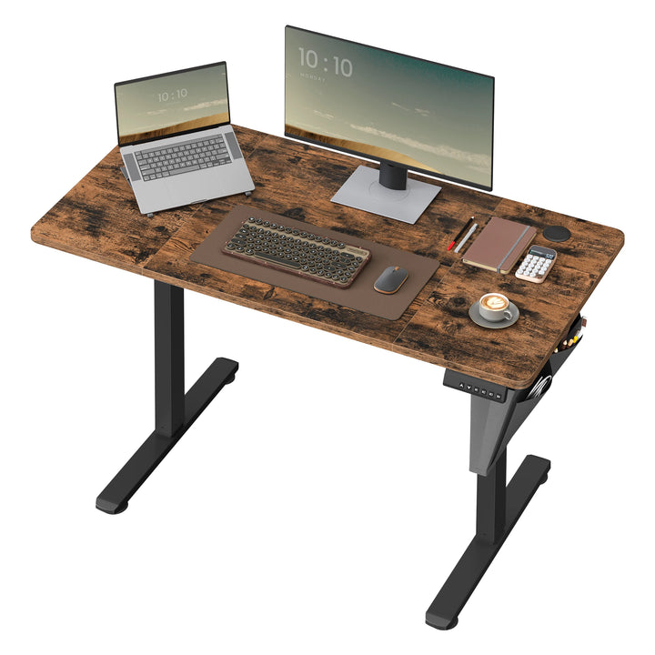 VASAGLE Electric Standing Desk, Height Adjustable Desk, 60 x 120 x (72-120) cm, 4 Memory Heights, Storage Pocket - Vogue Vista UK